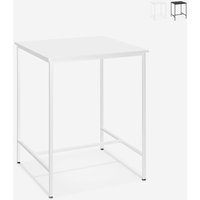 Tisch 70x70cm hoch für Bar Küche Bistrot aus Metall in schwarz und weiß Zakis - Weiß Tisch 70x70cm hoch für Bar Küche Bistrot aus Metall in schwarz und weiß Zakis - Weiß von AHD AMAZING HOME DESIGN