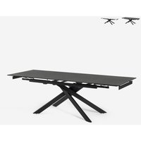 Tisch ausziehbar in Marmoreffekt 160-240x90cm Küche modernes Design Quito - Schwarz von AHD AMAZING HOME DESIGN