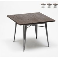 Tisch im industriellen stil aus stahl und holz 80x80 bar und haus Allen - Grau Tisch im industriellen stil aus stahl und holz 80x80 bar und haus Allen - Grau von AHD AMAZING HOME DESIGN