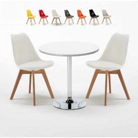 Weiß Rund Tisch und 2 Stühle Farbiges Polypropylen-Innenmastenset Nordica Long Island - Weiß Weiß Rund Tisch und 2 Stühle Farbiges Polypropylen-Innenmastenset Nordica Long Island - Weiß von AHD AMAZING HOME DESIGN