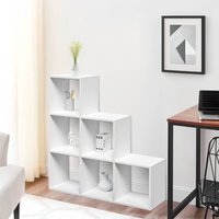Weißes wandmontiertes Bücherregal mit modernen Design-Würfelregalen Ika 1 Weißes wandmontiertes Bücherregal mit modernen Design-Würfelregalen Ika 1 von AHD AMAZING HOME DESIGN