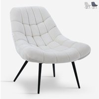 Wohnzimmer Sessel in modernem Stil mit breitem, gepolstertem Samtsitz - Ohio - Beige von AHD AMAZING HOME DESIGN