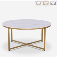 Wohnzimmertisch modern rund 90cm aus Metall Marmoreffekt Sulley+ - Kupfer Wohnzimmertisch modern rund 90cm aus Metall Marmoreffekt Sulley+ - Kupfer von AHD AMAZING HOME DESIGN