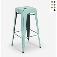 barhocker hocker aus metall im industriedesign 78cm steel stale - Hellblau barhocker hocker aus metall im industriedesign 78cm steel stale - Hellblau von AHD AMAZING HOME DESIGN