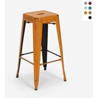 barhocker hocker aus metall im industriedesign 78cm steel stale - Orange von AHD AMAZING HOME DESIGN