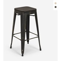 design hocker aus metall und holz 78cm hoch im industriellen stil für bar küchen brush up - Wenge design hocker aus metall und holz 78cm hoch im industriellen stil für bar küchen brush up - Wenge von AHD AMAZING HOME DESIGN