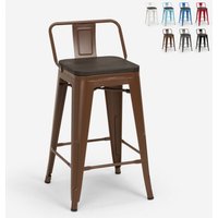 hoher hocker industriedesign barhocker aus metall und holz im stil für bar oder küche steel wood top - Braun hoher hocker industriedesign barhocker aus metall und holz im stil für bar oder küche steel wood top - Braun von AHD AMAZING HOME DESIGN