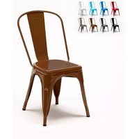 industrielle stühle aus metall- und stahl für küche und bar steel one - Braun von AHD AMAZING HOME DESIGN