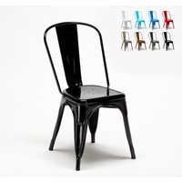 industrielle stühle aus metall- und stahl für küche und bar steel one - Schwarz von AHD AMAZING HOME DESIGN