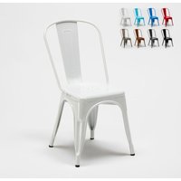 industrielle stühle aus metall- und stahl für küche und bar steel one - Weiß von AHD AMAZING HOME DESIGN