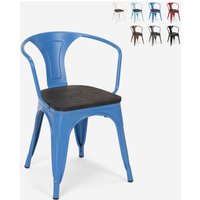 stühle stuhl aus metall holz im industriellen stil für bar küchen steel wood arm - Blau stühle stuhl aus metall holz im industriellen stil für bar küchen steel wood arm - Blau von AHD AMAZING HOME DESIGN