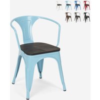 stühle stuhl aus metall holz im industriellen stil für bar küchen steel wood arm - Hellblau stühle stuhl aus metall holz im industriellen stil für bar küchen steel wood arm - Hellblau von AHD AMAZING HOME DESIGN