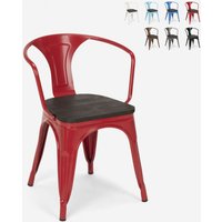 stühle stuhl aus metall holz im industriellen stil für bar küchen steel wood arm - Rot stühle stuhl aus metall holz im industriellen stil für bar küchen steel wood arm - Rot von AHD AMAZING HOME DESIGN