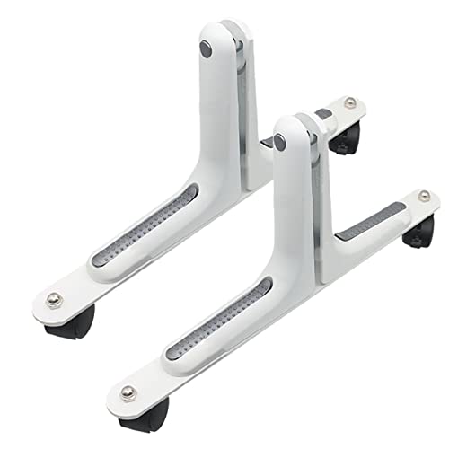 AHDFY 2 StüCk StandfüßE für Infrarotheizung, Universell Aluminiumlegierung Infrarotheizung Standfuß, Stand Roller Mobile Gestell for Infarotheizkoerper von Verschiedene Modelle Rahmen 1-6cm,Weiß von AHDFY