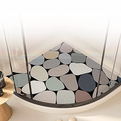 AHDFY Antirutschmatte Dusche, Duschmatte rutschfest, Duscheinlage Anti-Schimmel - Duschvorleger Halbrund rutschfeste Matte Ideal Für Begehbare Duschwannen, Senioren & Kinder,D,80 * 80cm AHDFY Antirutschmatte Dusche, Duschmatte rutschfest, Duscheinlage Anti-Schimmel - Duschvorleger Halbrund rutschfeste Matte Ideal Für Begehbare Duschwannen, Senioren & Kinder,D,80 * 80cm von AHDFY