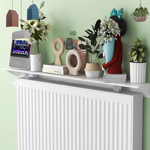 AHDFY Heizkörperverkleidung,50-170cmRegal über Heizkörper,Anti-Rauch-Wand Radiator Abdeckung,für Schlafzimmer Wohnzimmer Heizungsverkleidung Heizkörperabdeckung(Weiß),50cm von AHDFY