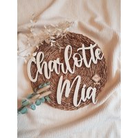 Personalisierter Namensschriftzug Schriftzug Name Holz Buchstaben Kinder Kinderzimmer Wandtattoo Türschild von AHDesign2021