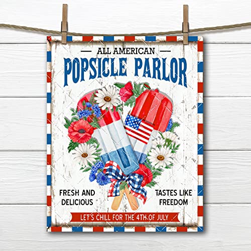 Blechschilder 4. Juli Patriotisches Popsicle Shop Bauernhausschild Rot Weiß Blau Sterne und Streifen Home Decor Metallschild 20,3 x 15,2 cm Blechschilder 4. Juli Patriotisches Popsicle Shop Bauernhausschild Rot Weiß Blau Sterne und Streifen Home Decor Metallschild 20,3 x 15,2 cm von AHEE