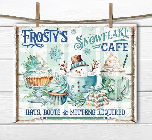 Blechschilder Frostys Schneeflocke Cafe Frozen Winter Süßigkeiten Hot Cocoa Ice Cream Cookies Schneeflocken Weihnachtsschild Transferabgestuftes Tablett Wanddekoration Digital Cottage Yard Garten Blechschilder Frostys Schneeflocke Cafe Frozen Winter Süßigkeiten Hot Cocoa Ice Cream Cookies Schneeflocken Weihnachtsschild Transferabgestuftes Tablett Wanddekoration Digital Cottage Yard Garten von AHEE