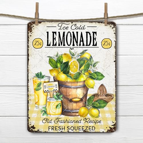 Blechschilder Limonade Schild Farmhouse Lemon Bucket Lemonade Drink Fresh Squeezed Tiered Tray Decor Metallschild 20,3 x 15,2 cm Blechschilder Limonade Schild Farmhouse Lemon Bucket Lemonade Drink Fresh Squeezed Tiered Tray Decor Metallschild 20,3 x 15,2 cm von AHEE