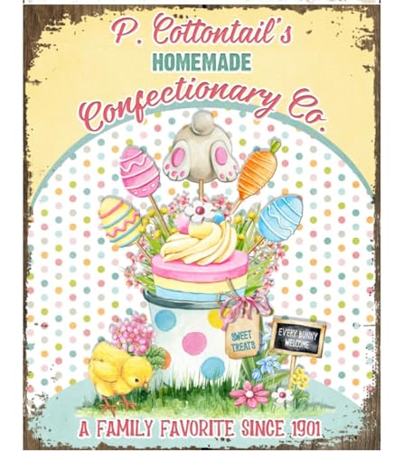 Blechschilder Ostern Süßigkeiten Schild Urlaub Dekoration Zubehör Ostern Dekor Frühling Schild Peter Cottontail Metallschild 20,3 x 15,2 cm Blechschilder Ostern Süßigkeiten Schild Urlaub Dekoration Zubehör Ostern Dekor Frühling Schild Peter Cottontail Metallschild 20,3 x 15,2 cm von AHEE