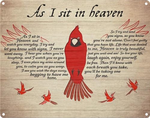 -Vintage Blechschild Cardinal that Fell from the Sky When I was sitting in heaven.Home Wall Housing Garage Bar Decoration Logo 30.48 x 20.32 cm -Vintage Blechschild Cardinal that Fell from the Sky When I was sitting in heaven.Home Wall Housing Garage Bar Decoration Logo 30.48 x 20.32 cm von AHEE