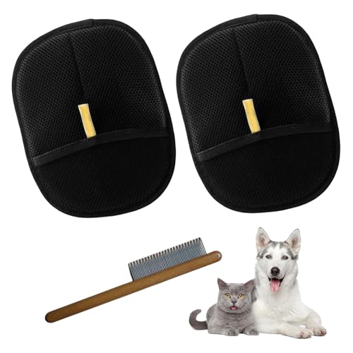 AHEJIOO 2025 New Pet Hair Remover Glove, 3 Stück Tierhaarentfernungshandschuh Set - 2 Fellmagnet Handschuh und 1 Bürste, Wiederverwendbare Antistatische Handschuhe Doppelseitige für Katzen & Hunde AHEJIOO 2025 New Pet Hair Remover Glove, 3 Stück Tierhaarentfernungshandschuh Set - 2 Fellmagnet Handschuh und 1 Bürste, Wiederverwendbare Antistatische Handschuhe Doppelseitige für Katzen & Hunde von AHEJIOO