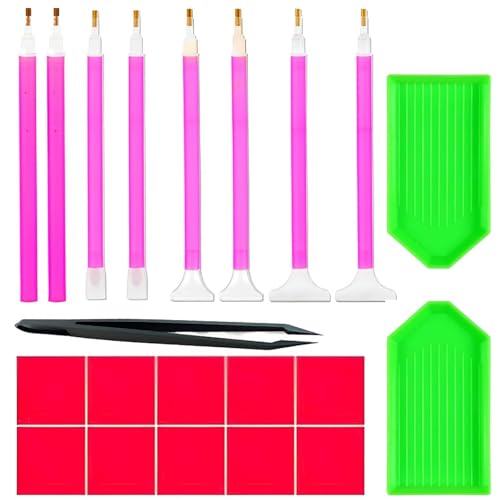 AHEJIOO 21 Stück Diamond Painting zubehör, Diamond Painting Stift, Diamond Painting zubehör Stift, Diamond Painting stifte, Diamant Painting Stift, Diamond Painting Pen von AHEJIOO