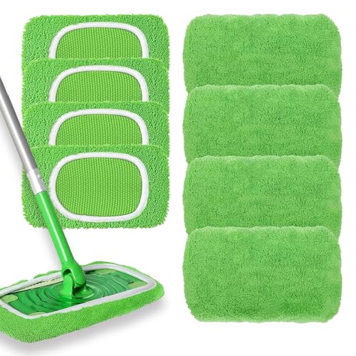8 Stück Swiffer Bodenwischer, Tücher Wiederverwendbare, Für Nass Und Trockengebrauch, Bodenwischtücher, Bodentücher, Bodentücher Feucht, Bodenwischer, Feuchte Bodentücher Mop-25.5 X11.5cm 8 Stück Swiffer Bodenwischer, Tücher Wiederverwendbare, Für Nass Und Trockengebrauch, Bodenwischtücher, Bodentücher, Bodentücher Feucht, Bodenwischer, Feuchte Bodentücher Mop-25.5 X11.5cm von AHEJIOO