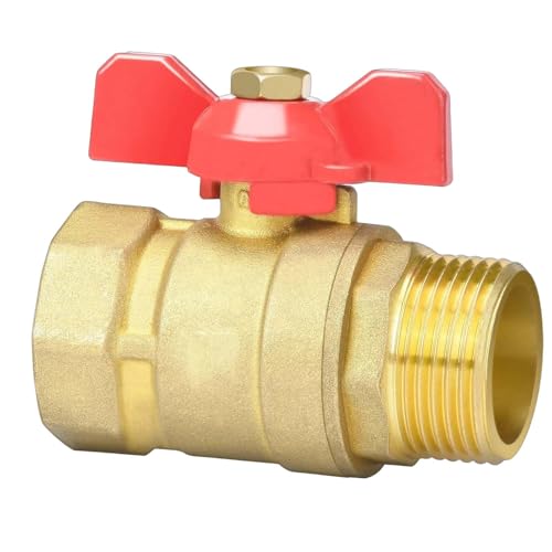 Kugelhahn 1 Zoll Gusseisen Gewindekugelhahn, Langlebig Und Rostfest Absperrventil, Passend Für Wasserrohr/Wasserhahn Installation, Starke Dichtung, Haushalt Oder Industrielle Rohrleitungssteuerung von AHEJIOO