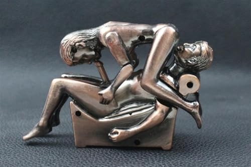 Retro-Jet-Feuerzeug im Sexual Love-Stil aus roter Bronze, nachfüllbares Butan- und winddichtes Jet-Flammen-Feuerzeug mit einstellbarer Flamme, Geburtstag, Outdoor-Grillkerzen, Raucherzubehör für den F von AHENKEAIA