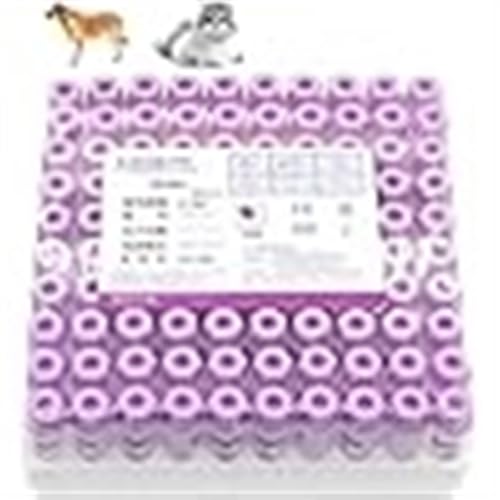 Vakuum-Blutentnahmeröhrchen für Veterinärlabore, 100 Stück 0,5 ml Vakuum-Blutentnahmeröhrchen, EDTA-Blutröhrchen aus Kunststoff, Laborröhrchen, Mikrovolumen-Peripherie-Blutentnahmeröhrchen für Tierkli von AHENKEAIA