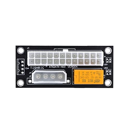 AHGDDA 24-polig auf 4-polig/SATA-Molex-Synchron-Dual-Netzteil, Synchronisations-Adapterkarte, ATX Add2psu für Bergbau (5 Stück auf 4-polig, schwarz) von AHGDDA
