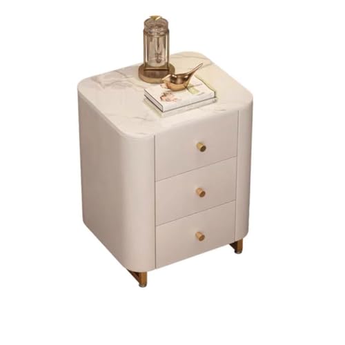 AHGFTYRDT Nachttisch Einfache Massivholz Rock Bord Nachttisch Schlafzimmer Kleine Moderne Leder Nachttisch Nachttisch für Schlafzimmer von AHGFTYRDT