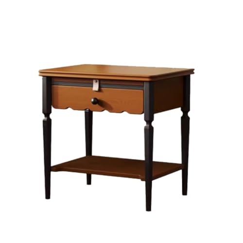 AHGFTYRDT Nachttisch Home Einfache Massivholz Schlafzimmer Nachttisch Wohnzimmer Retro Sofa Seite Tisch Seite Schrank Nachttisch für Schlafzimmer von AHGFTYRDT