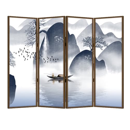 Raumteiler Bodenstehender Bildschirm-Partitions-Ausgangswohnzimmer-Büro-dekorativer Hintergrund-Wand-Retro-Tinten-Landschaftsmalerei-Bildschirm Sichtschutz Raumteiler Bodenstehender Bildschirm-Partitions-Ausgangswohnzimmer-Büro-dekorativer Hintergrund-Wand-Retro-Tinten-Landschaftsmalerei-Bildschirm Sichtschutz von AHGFTYRDT