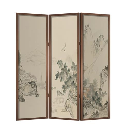 Raumteiler Bodenstehender Bildschirm-Partitions-Hauptwohnzimmer-Dekorations-Hintergrund-Wand-chinesischer Retro-Tuschemalerei-Faltschirm Sichtschutz Raumteiler Bodenstehender Bildschirm-Partitions-Hauptwohnzimmer-Dekorations-Hintergrund-Wand-chinesischer Retro-Tuschemalerei-Faltschirm Sichtschutz von AHGFTYRDT