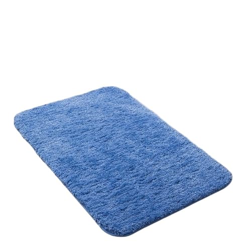 AHIOJEGX Badezimmermatte Badematte Super saugfähige Badezimmerteppiche Teppiche Badewannenbodenmatte Fußmatte for Duschraum Toilette Badezimmermatte(Blue,50x80cm) von AHIOJEGX