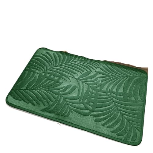 AHIOJEGX Badezimmermatte Memory Cotton WC-Bodenmatte Badezimmer saugfähige rutschfeste Matte Wohnzimmer Schlafzimmer Küche Heim Teppich Duschmatte(Green,500MMx800MM) von AHIOJEGX