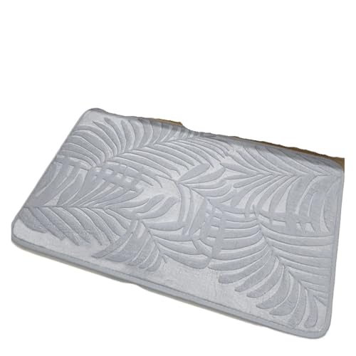 AHIOJEGX Badezimmermatte Memory Cotton WC-Bodenmatte Badezimmer saugfähige rutschfeste Matte Wohnzimmer Schlafzimmer Küche Heim Teppich Duschmatte(Grey,500MMx800MM) von AHIOJEGX