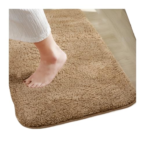 AHIOJEGX Badezimmermatte Saugfähige Matte fürs Badezimmer, schnelltrocknend, rutschfeste Bodenmatte, Badevorleger, Teppich, Badezimmer-Bodenmatte, Badezimmer-Schlafzimmerteppich(Champagne,60x90cm) von AHIOJEGX