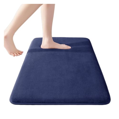 AHIOJEGX Badezimmermatte Super saugfähige Anti-Rutsch-Matte fürs Badezimmer, Kieselgur, Badezimmermatte, Badewannenmatte, Türmatte, Duschmatte, leicht zu reinigen, for zu Hause(Blue,50x80cm) von AHIOJEGX