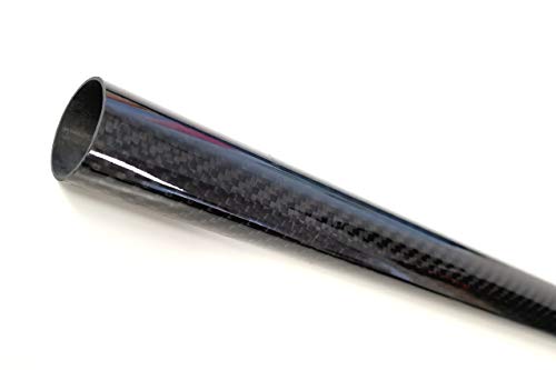 Hochglanz Carbon Rohr Ø 12mm / Sichtcarbon CFK Kohlefaser Tube 3K Köper/Länge wählbar (500mm) von AHL TEC Leonhardt