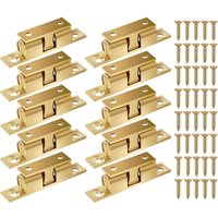 Ahlsen - 10 Stück Kugelschnäpper aus massivem Messing, Rollenschnäpper, doppelter Kugelschnäpper für Schrank- und Möbelverschluss von AHLSEN