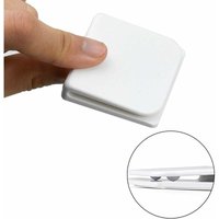 Ahlsen - 12er-Pack Anti-Spritz-Duschvorhang-Clips, winddichte Duschvorhang-Clips, selbstklebend (weiß) von AHLSEN