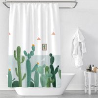 Ahlsen - 1pc Duschvorhang mit Kaktus-Muster, schimmelresistent, wasserdicht, 180 x 180 cm Ahlsen - 1pc Duschvorhang mit Kaktus-Muster, schimmelresistent, wasserdicht, 180 x 180 cm von AHLSEN