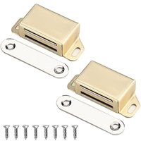 Ahlsen - 2er-Pack magnetischer Türschnäpper, robuster Riegel für Schränke, Fensterläden, Möbeltüren, Edelstahl-Schranktüren, Gold von AHLSEN
