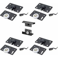 4-teiliges Nylon-Schranktürrollen-Set, Schiebetürrolle, Schranktür-Gleitrolle, Möbelrollen, Gleiträder, für Schrank-Schiebetür - Ahlsen von AHLSEN