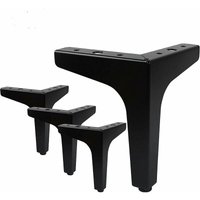 4er-Pack Möbelbeine, moderne dreieckige Tischbeine aus Metall, Haarnadel-Möbelbeine für Schränke, Sofa, schwarz (17 cm) - Ahlsen von AHLSEN