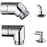 Ahlsen - 2 Stück 90°/135° Ellenbogen-Neigungs-Duschkopf-Adapter, Messing-Duschkopf-Adapter, Badezimmer-Handbrause-Duschkopf, für universellen Ahlsen - 2 Stück 90°/135° Ellenbogen-Neigungs-Duschkopf-Adapter, Messing-Duschkopf-Adapter, Badezimmer-Handbrause-Duschkopf, für universellen von AHLSEN